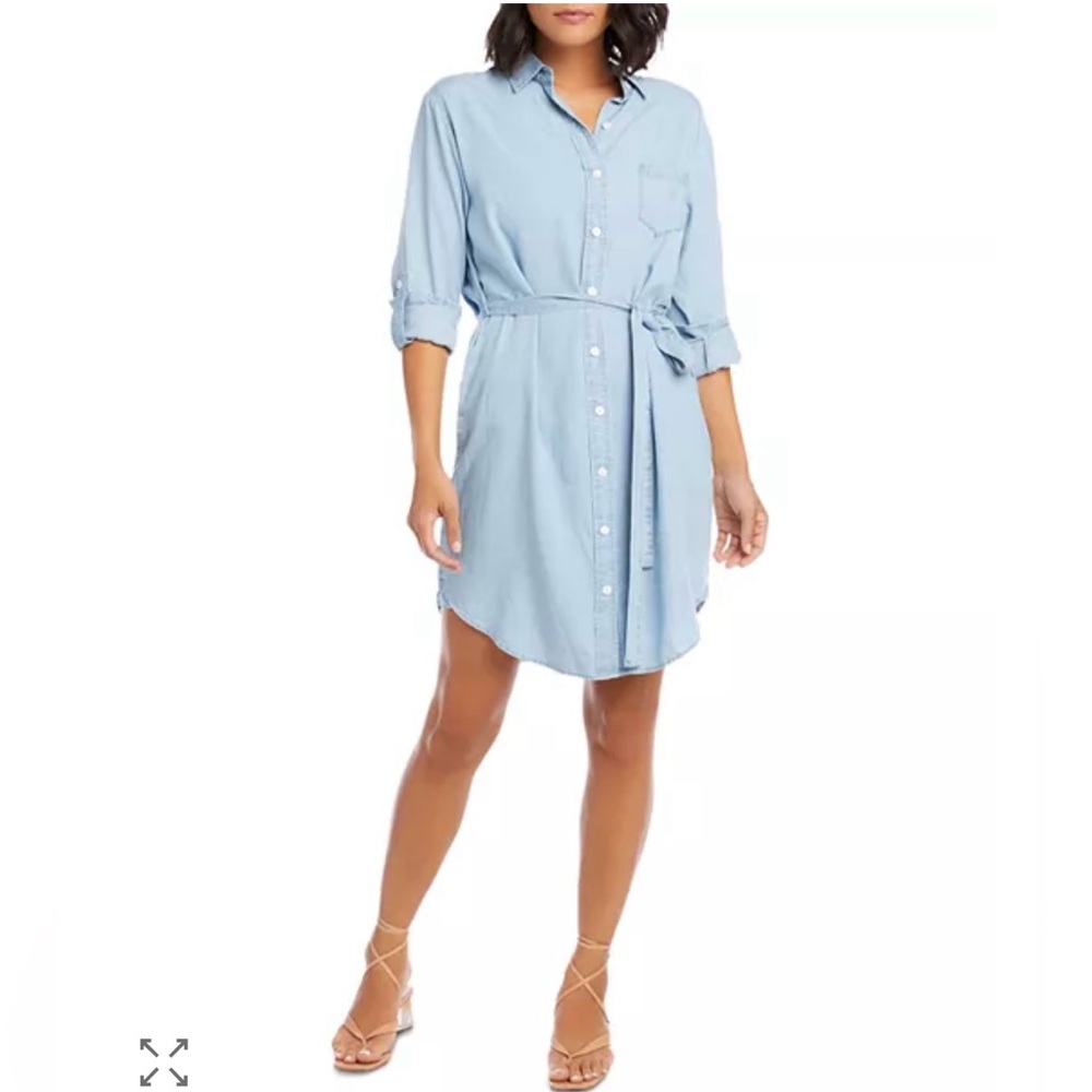 5 for $25!! Bloomingdales Karen Kane Chambray Shirt Dress S.